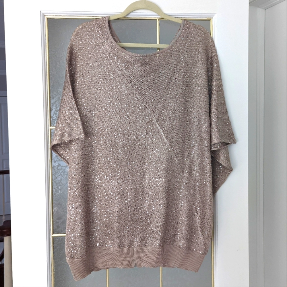 2X Champagne Sequin Top